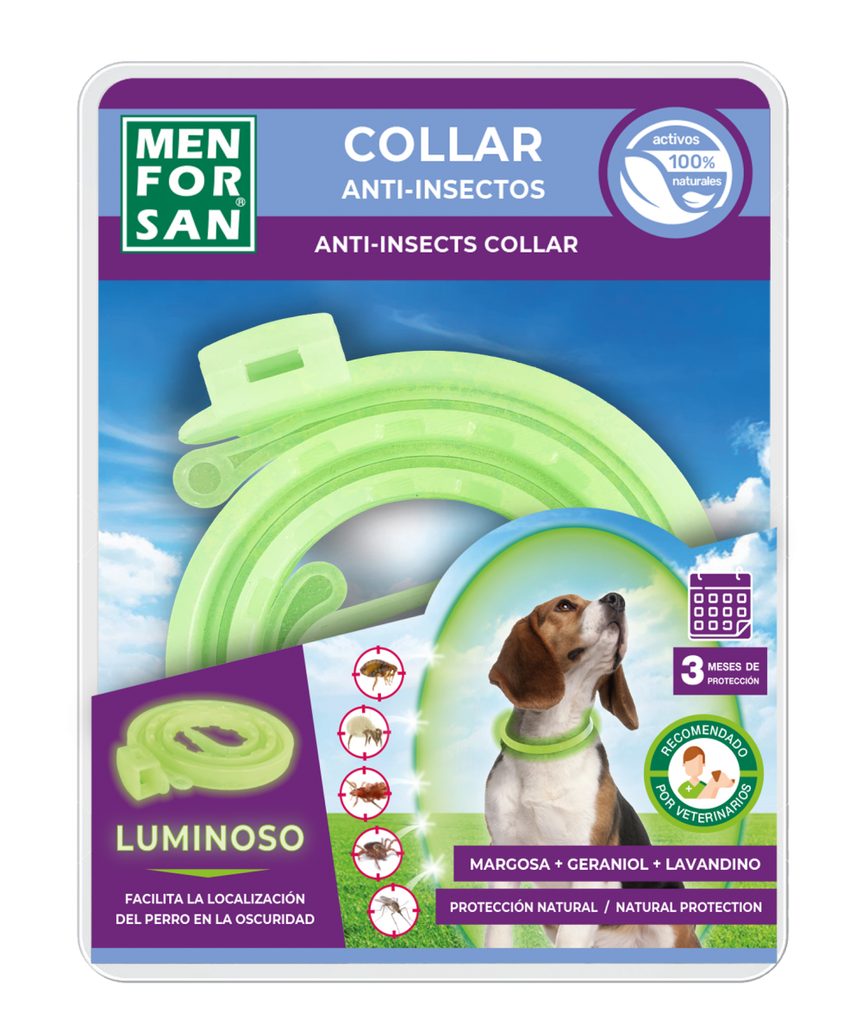 Menforsan antiparazitní luminiscenční obojek pro psy, 57 cm