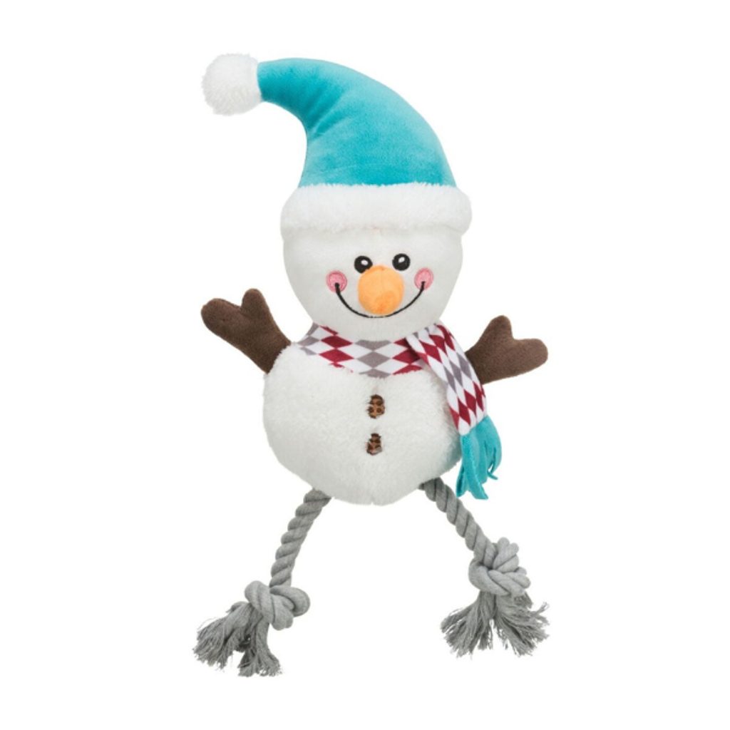 Trixie Xmas SNOWMAN, vánoční sněhulák, plyš/bavlna, 41 cm