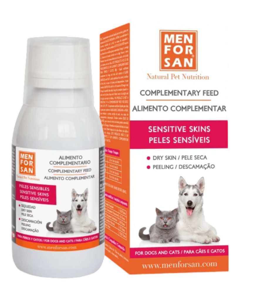 Menforsan Sensitive Skins pro citlivou kůži koček a psů, 120 ml