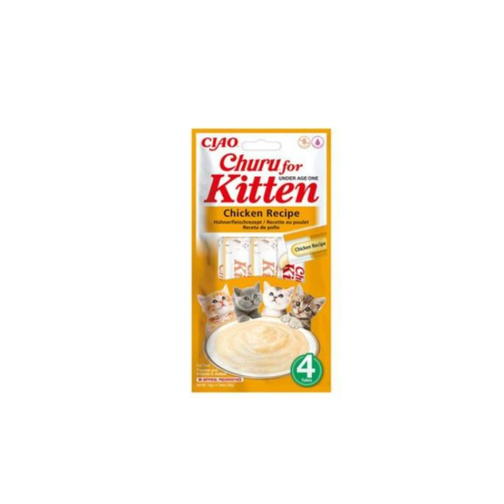 INABA FOODS Co., Ltd. Churu Cat Kitten Chicken Recipe 4x14g