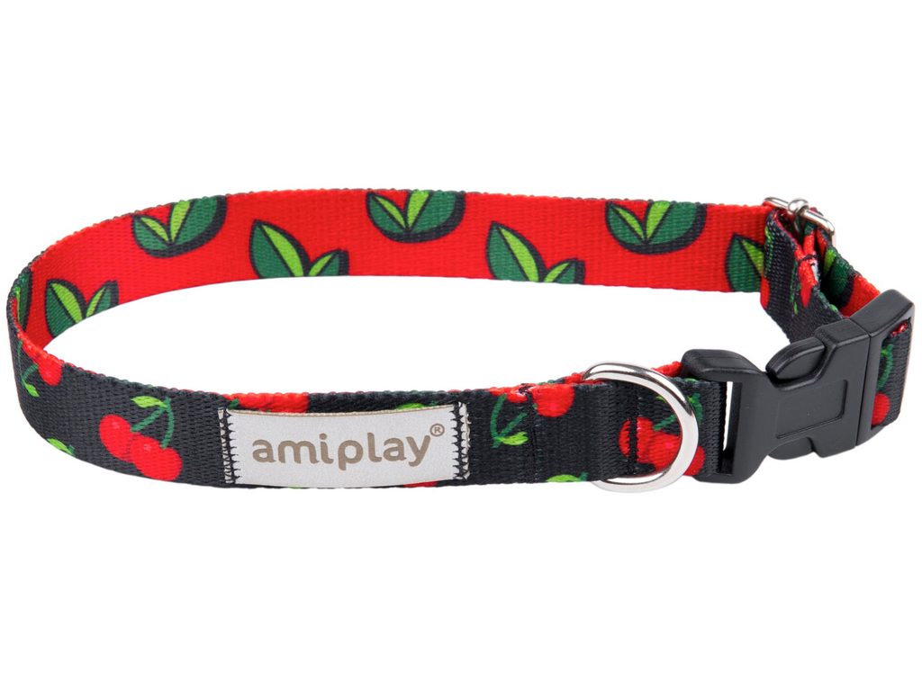 Amiplay Obojek nastavitelný BeHappy Cherry - XL