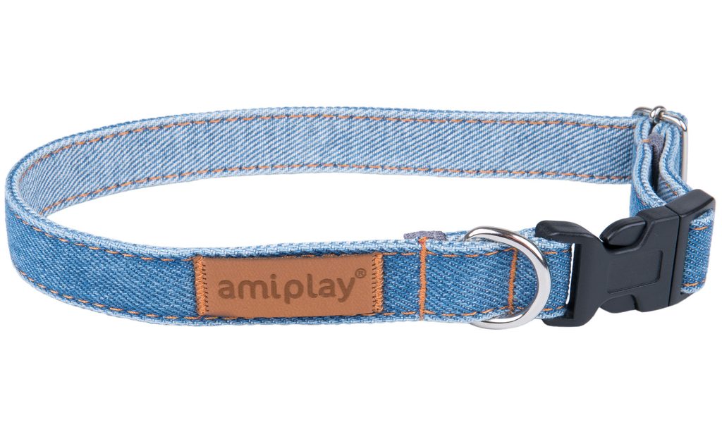Amiplay Obojek nastavitelný Denim světlý