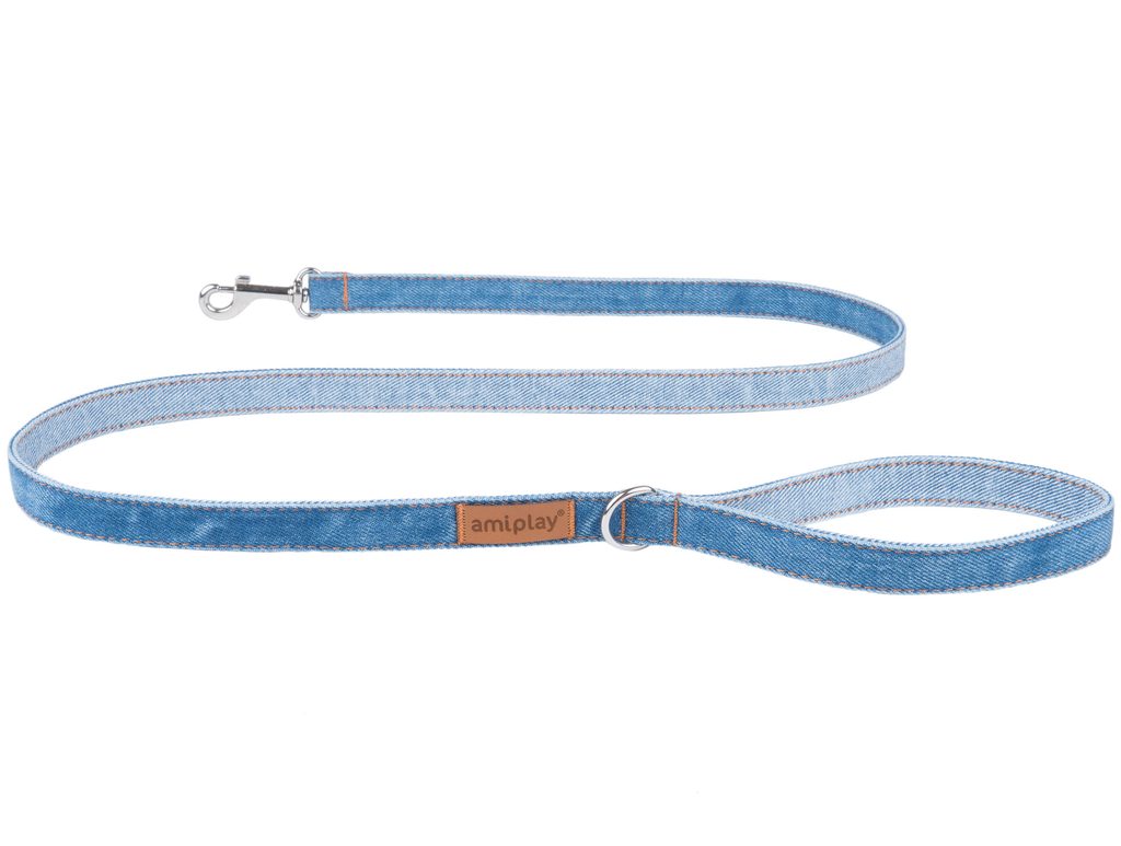 Amiplay Vodítko Denim světlé 140 cm - XL