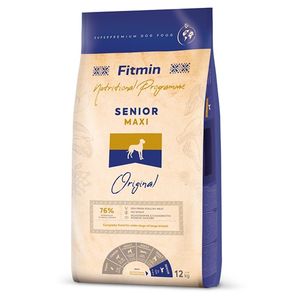 Expirace 4.5. 2026: Fitmin Dog Maxi Senior 12 kg