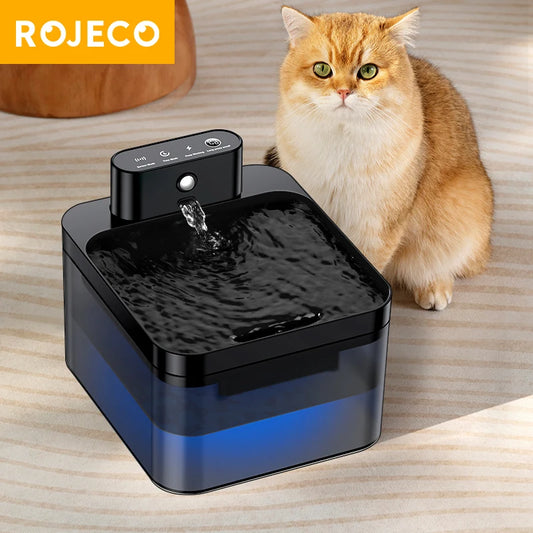 Fontaine à eau pour chat sans fil Rojeco